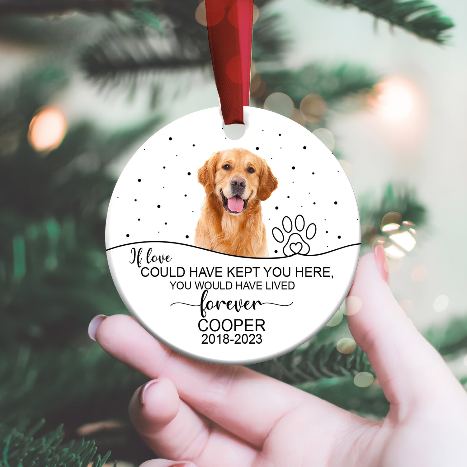 Personalized Puppy's First Christmas Ceramic Ornament, Custom Dog Photo  Ornament, Dog Mom Christmas Gifts - Best Personalized Gifts For Everyone