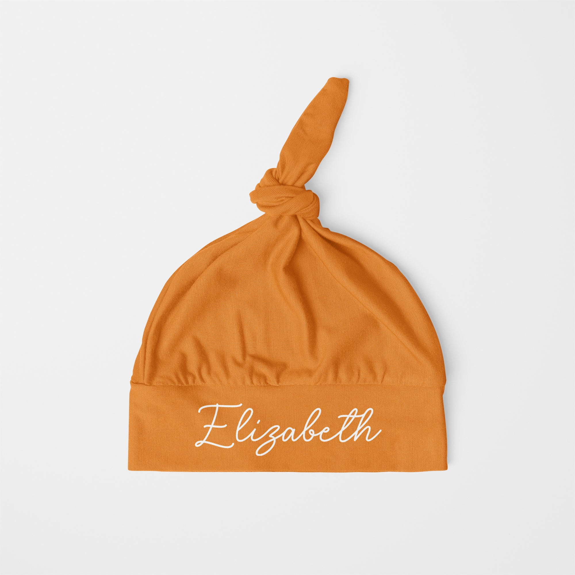 Orange Butterfly Personalized Knotted Hat