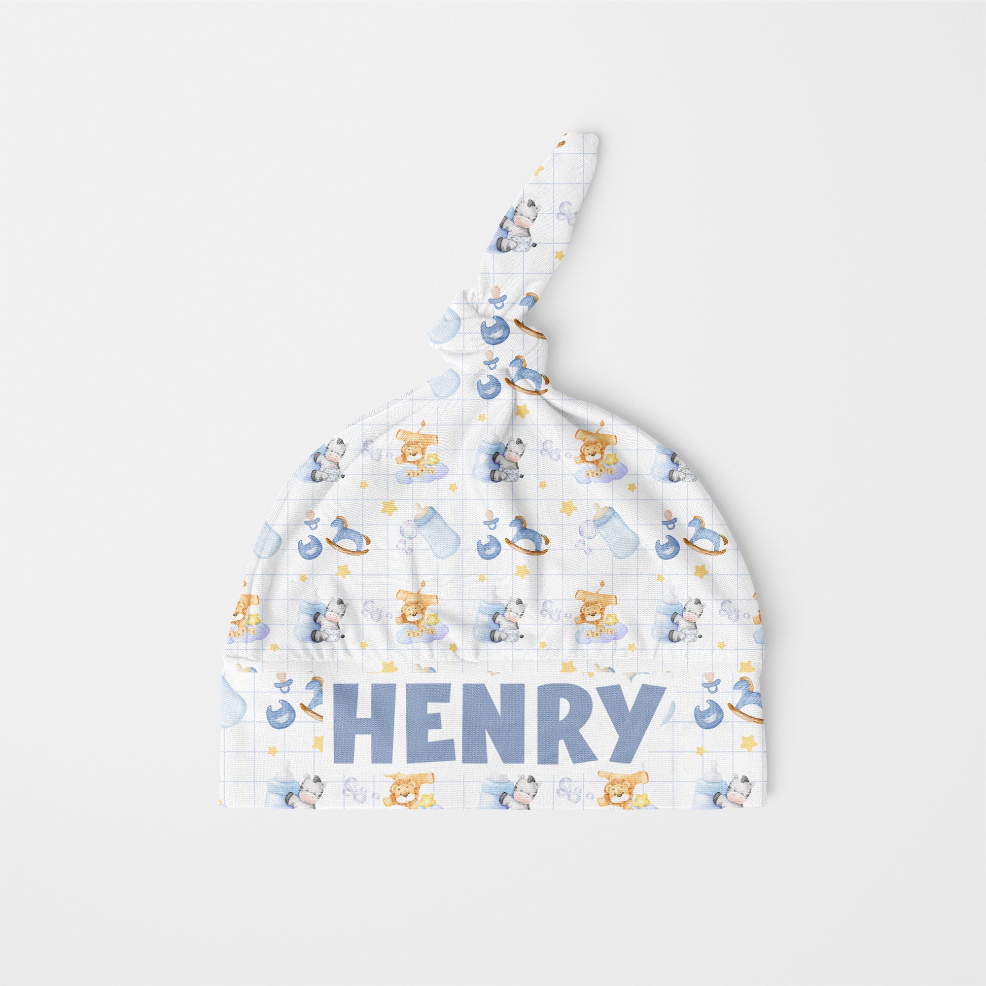 Blue Milk Drunk Personalized Knotted Hat