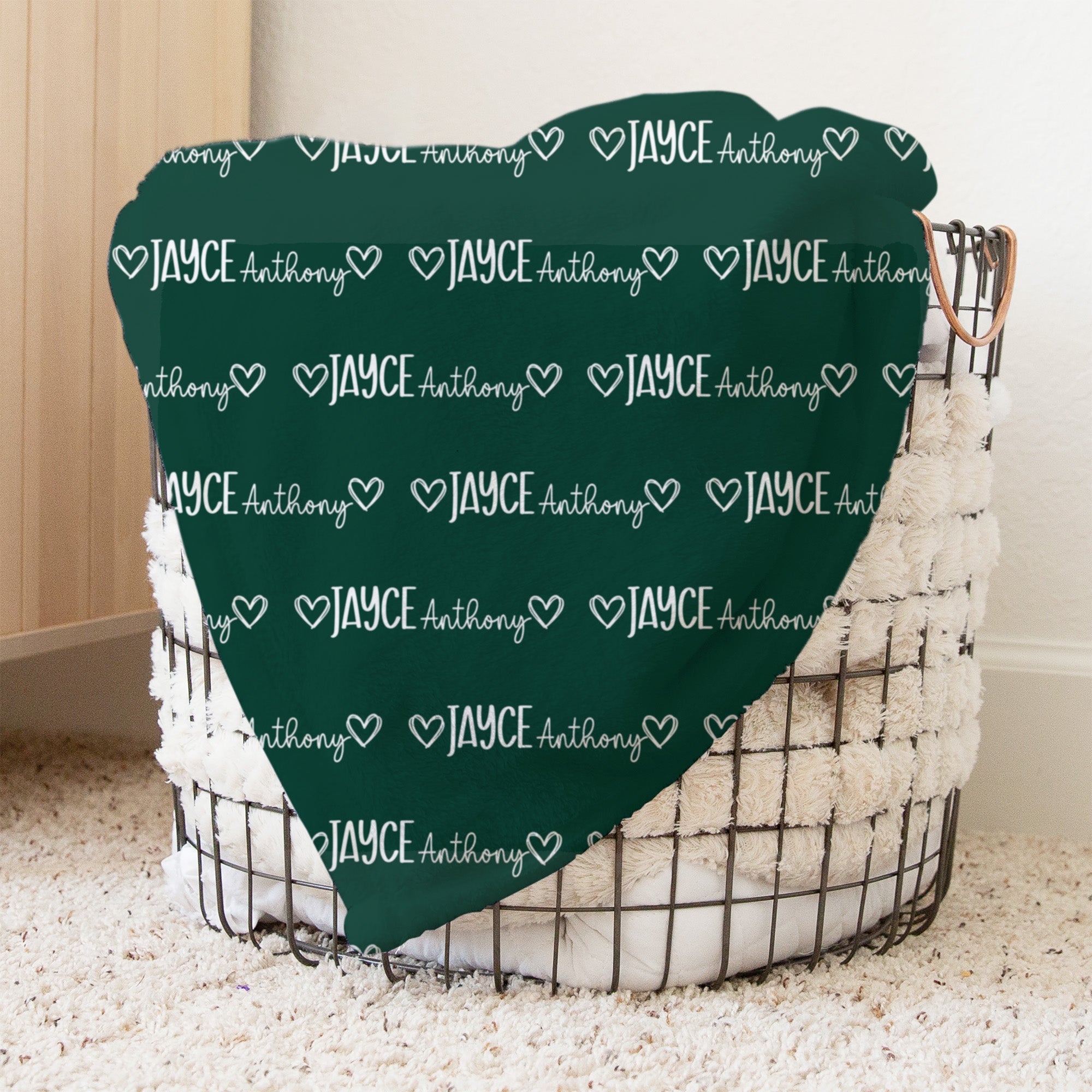 Baby Name Personalize Minky Blanket