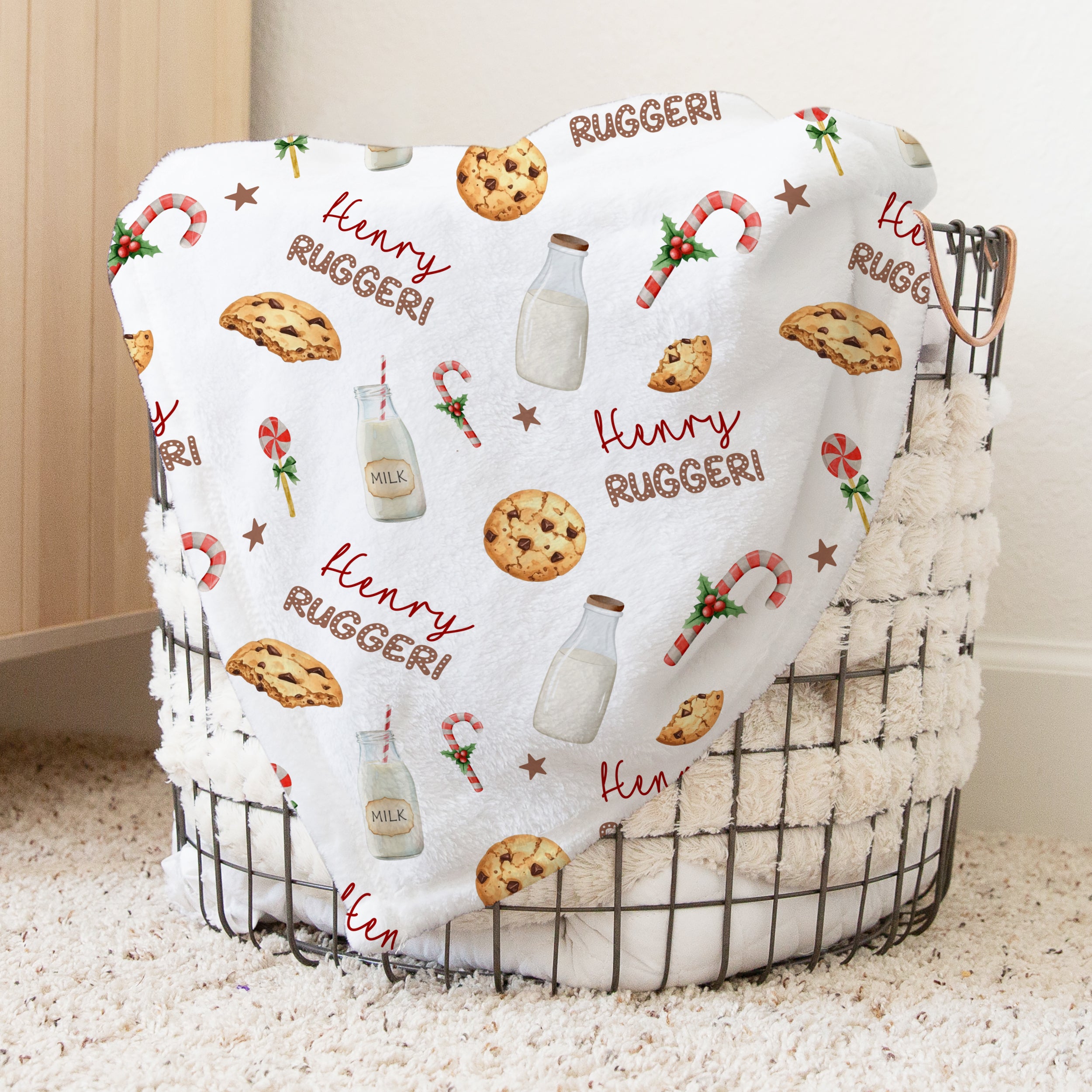 Sweet Cookie Personalized Kids Minky Blanket