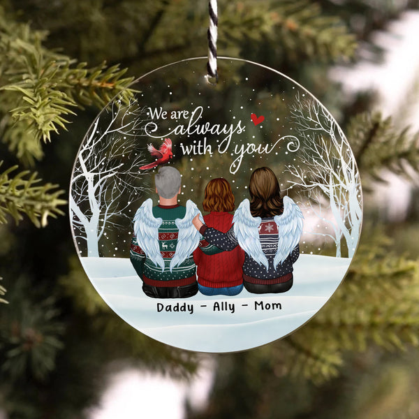 I Am Always With You Acrylic Memorial Ornament, Personalized Family Memorial Ornament