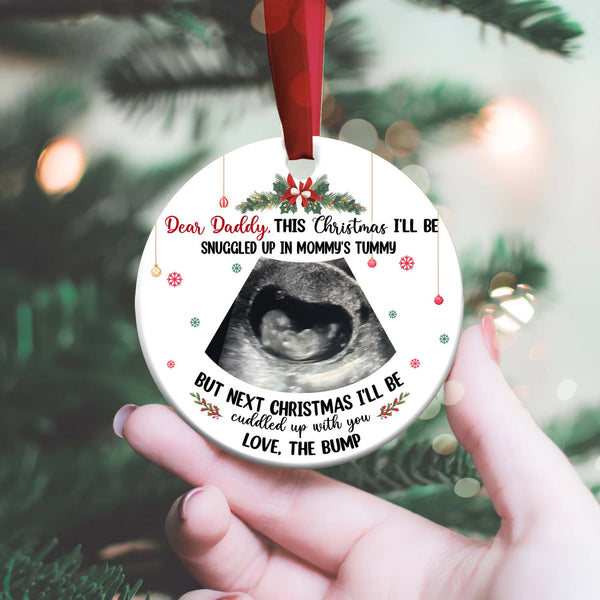 Ultrasound Baby Christmas Gift For Dad Dear Daddy This Xmas With You Personalized Ornament