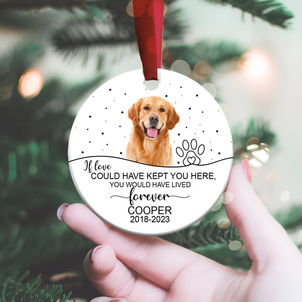 Personalized Photo Ornament for Dog, Christmas Dog Lover Gift