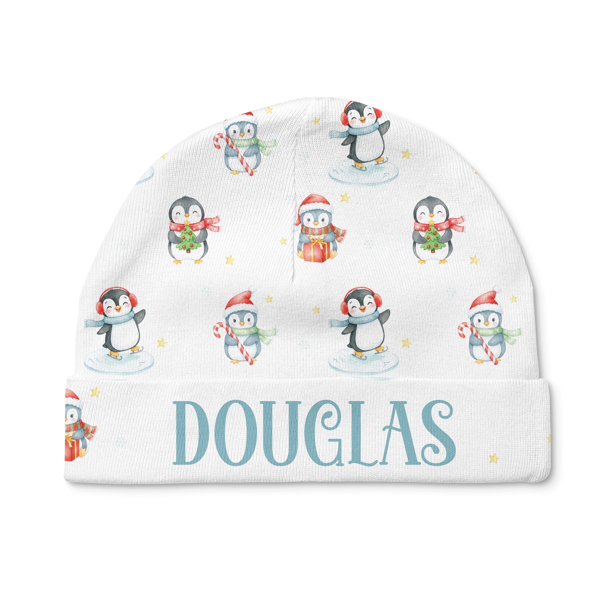 Snow Penguin Personalized Beanie Hat
