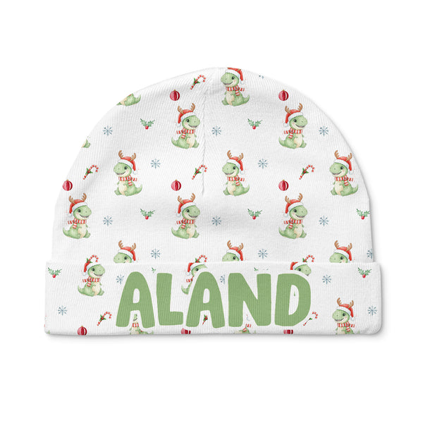Dinosaur's Christmas Personalized Beanie Hat
