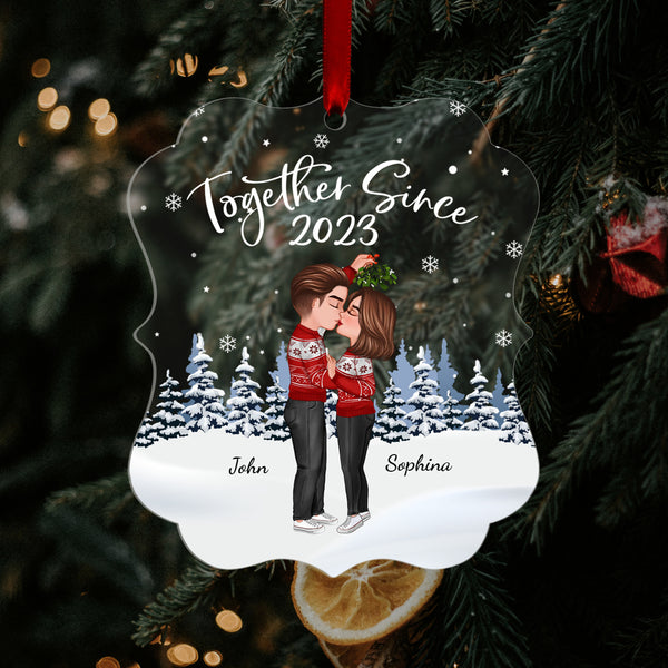 Together Since - Christmas Gift For Couples Personalized Acrylic Ornament