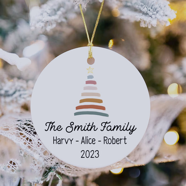 Personalised Christmas Family Ornament - Family Names Christmas 2023