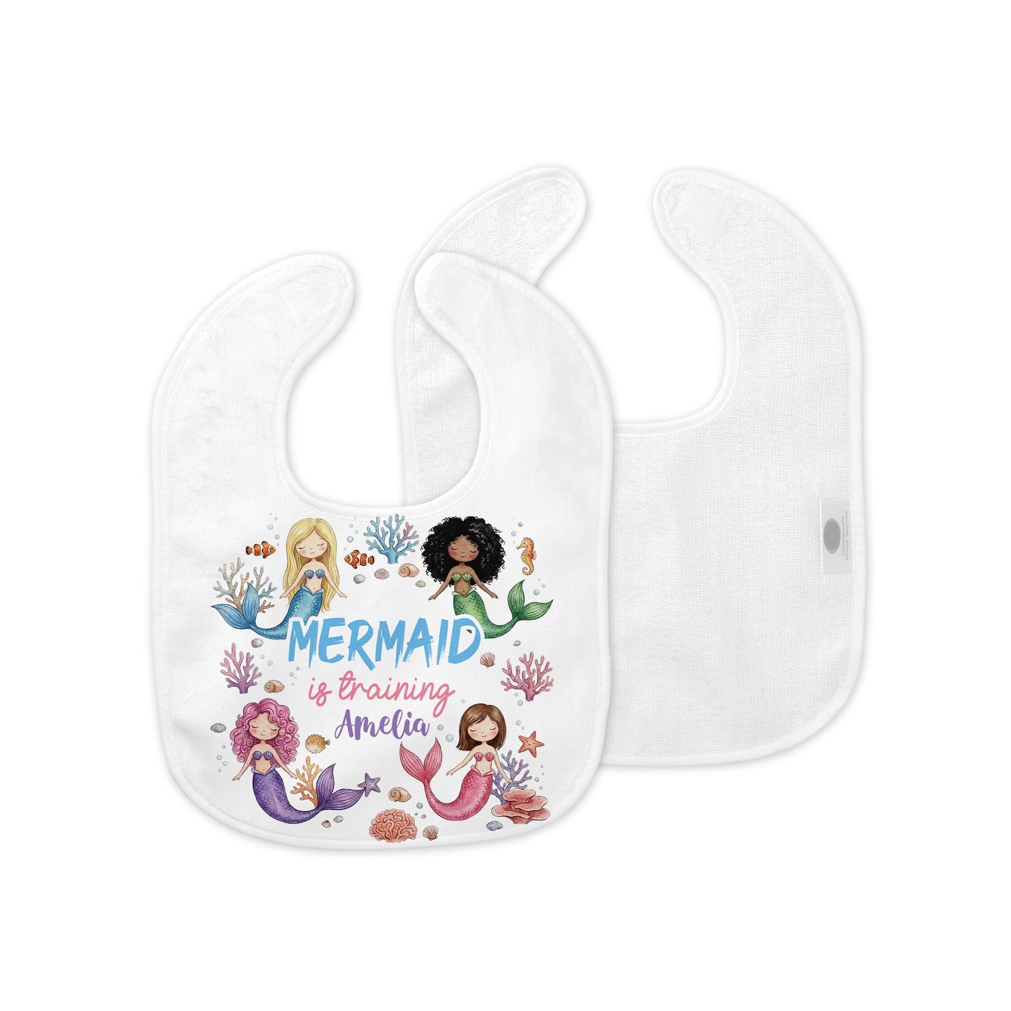Little Mermaid Personalized Bib