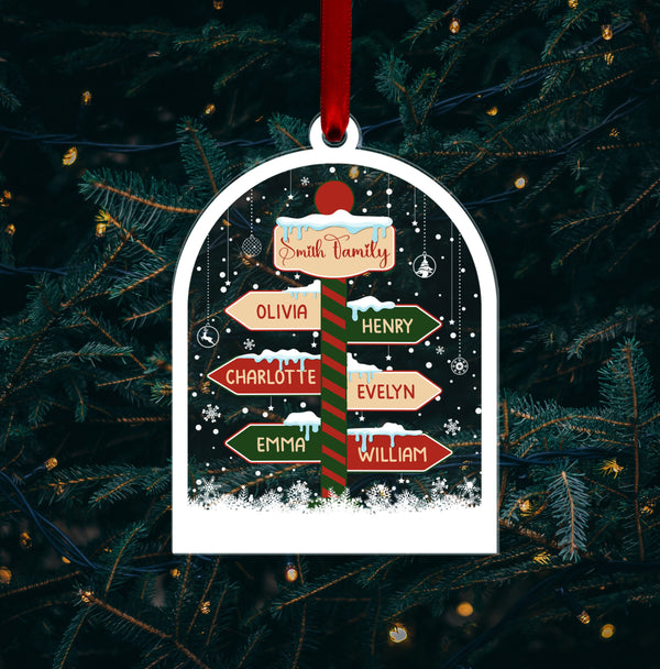 Family Christmas Ornament, Personalized Family and Pet Ornament, Christmas 2023