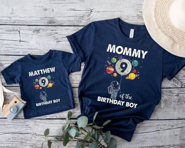 Personalized Birthday Astronaut Shirt, Birthday Family Astronaut Tees, Personalized Birthday Boy Shirt