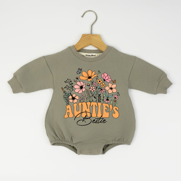 Auntie's Bestie Baby Bodysuit Baby Romper | newborn bodysuit