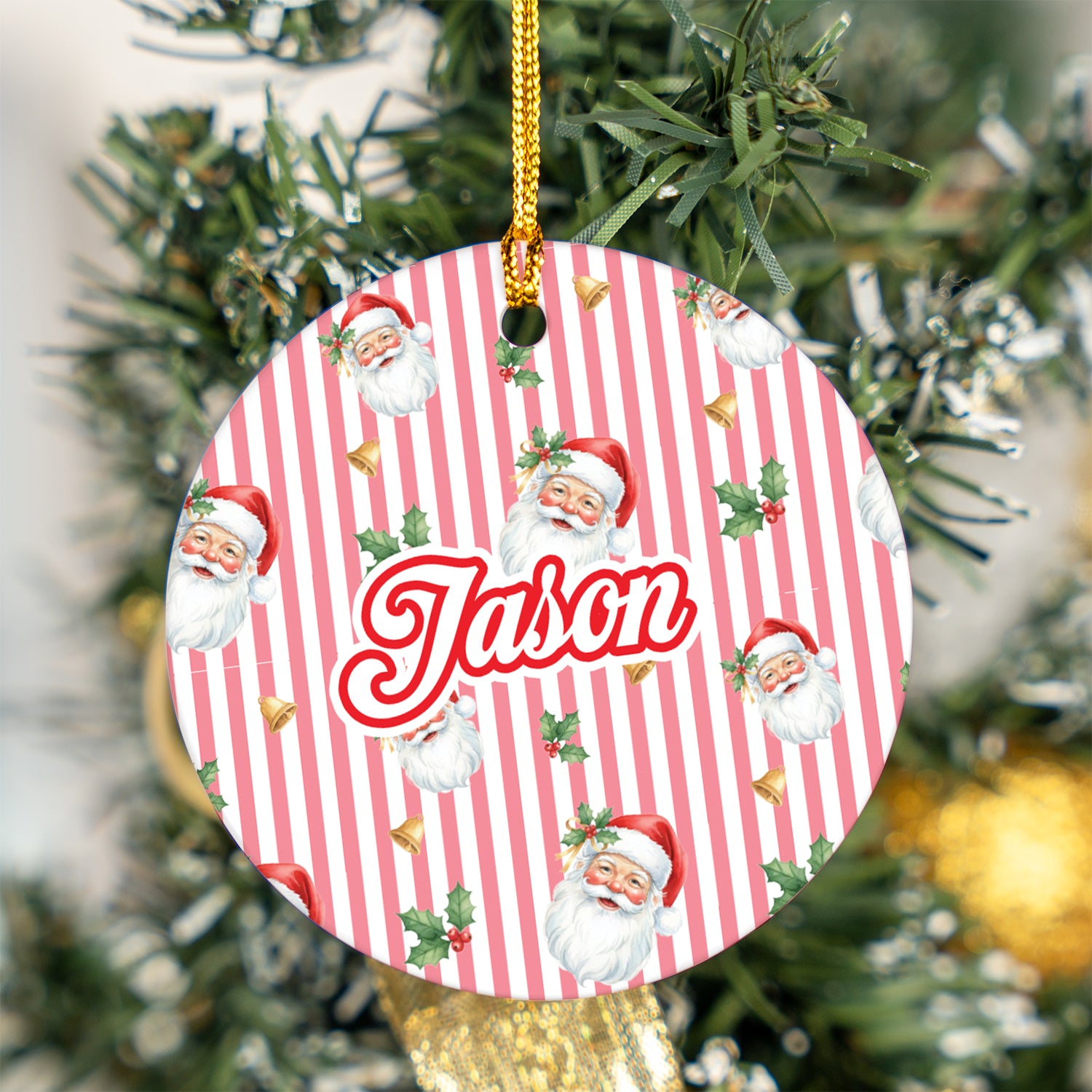 Santa Baby Personalized Custom Ceramic Ornament