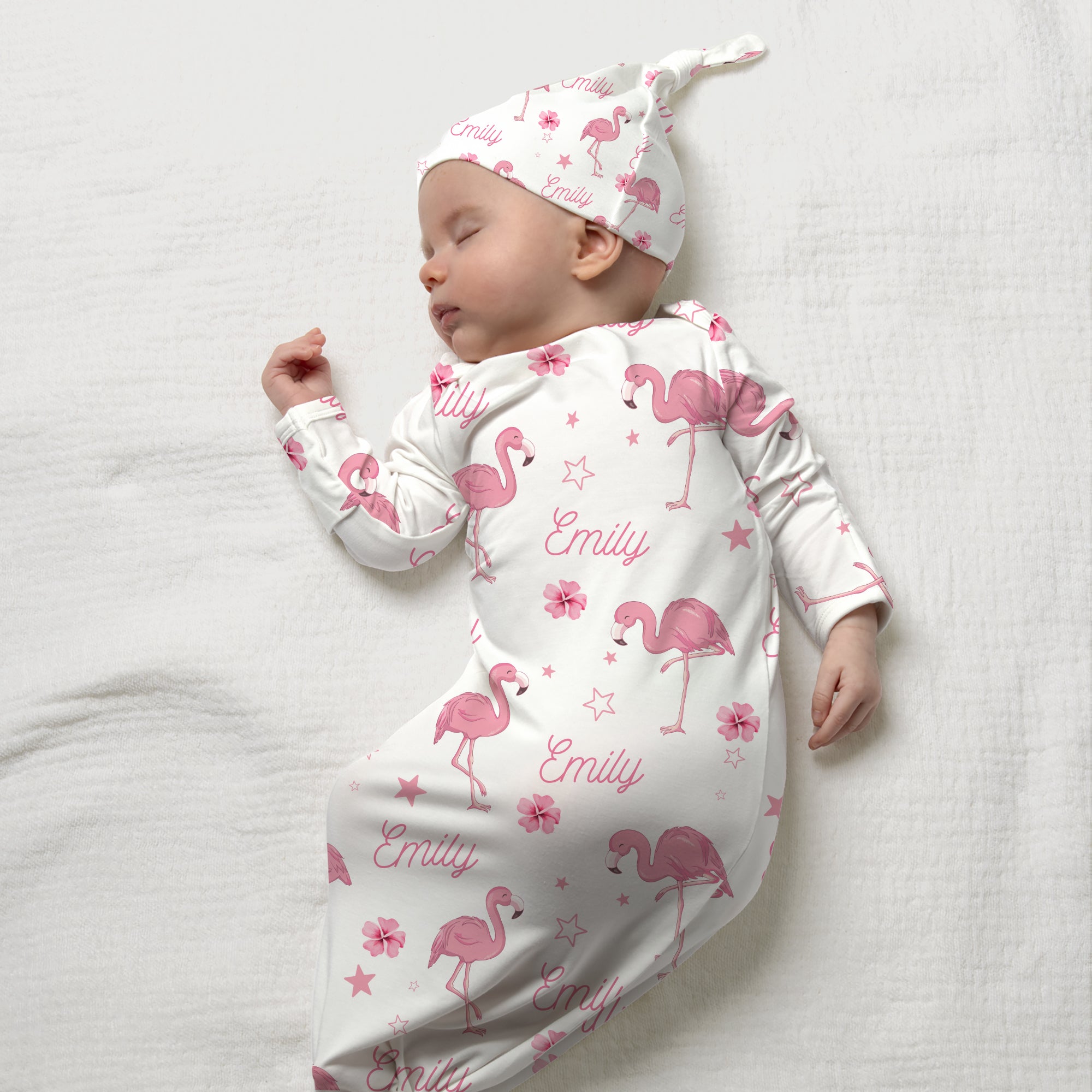 Flamingo Personalized Newborn Sleep Gown