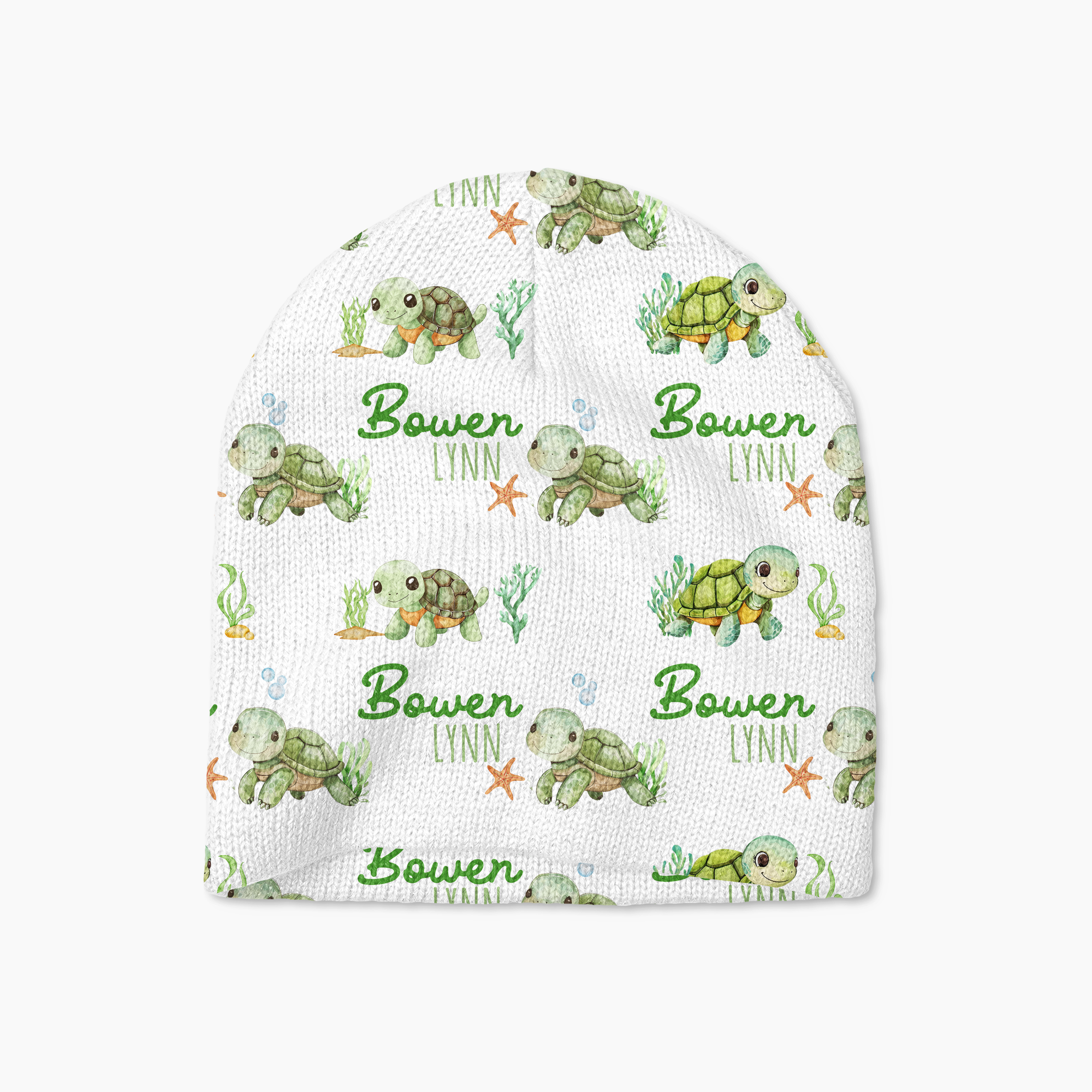 Sea Turtle Personalized Beanie Hat