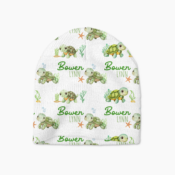 Sea Turtle Personalized Beanie Hat