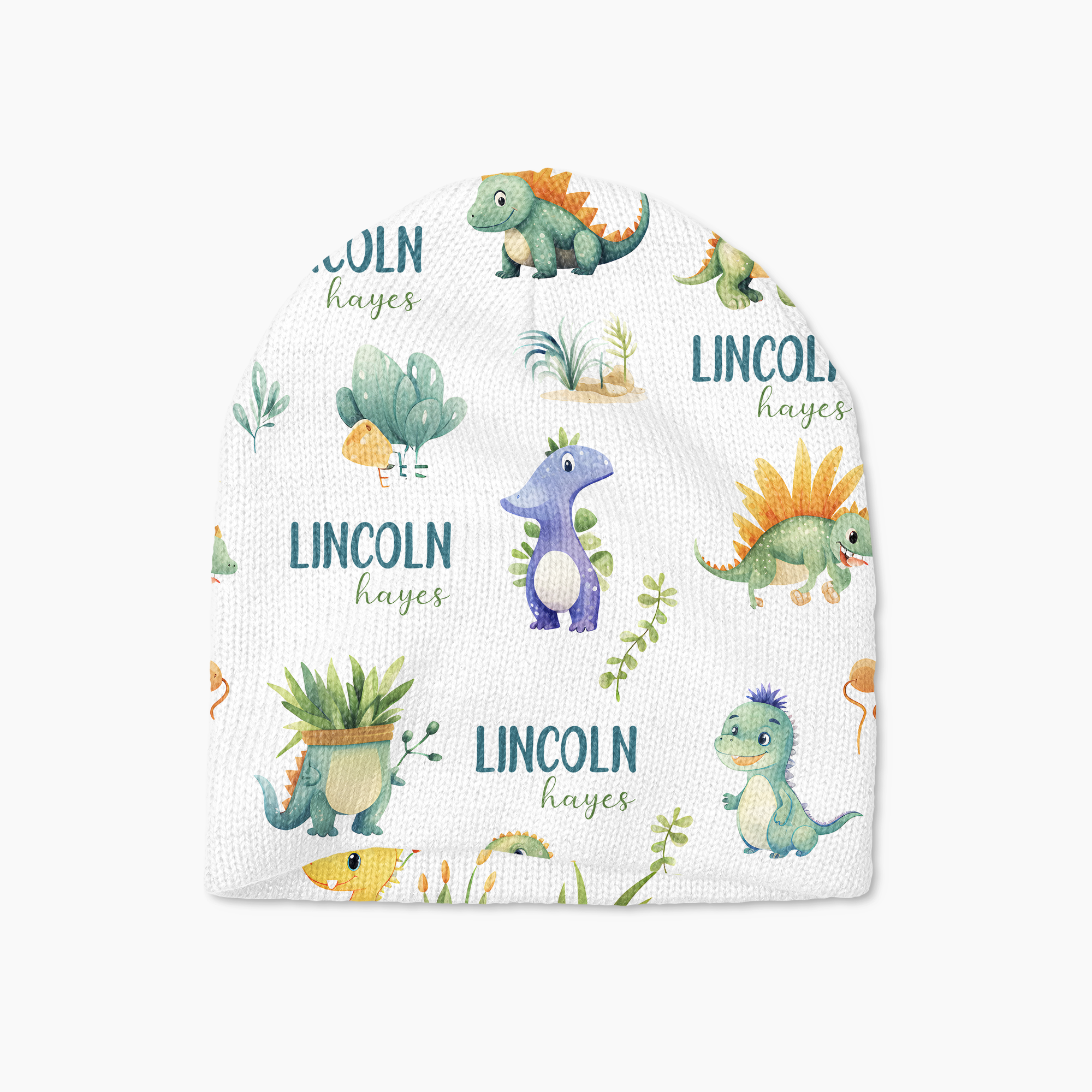 Dinosaur Boy Personalized Beanie Hat