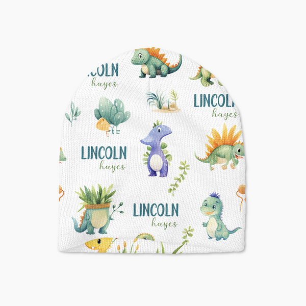 Dinosaur Boy Personalized Beanie Hat