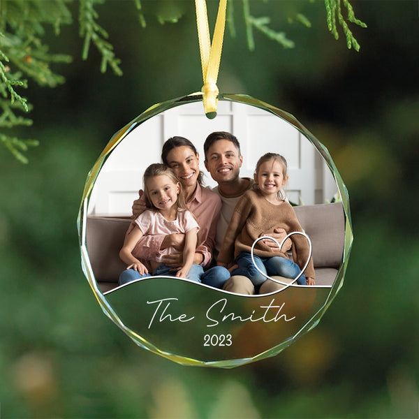 Custom Family Photo Christmas Ornament for Family Christmas Tree Ornament