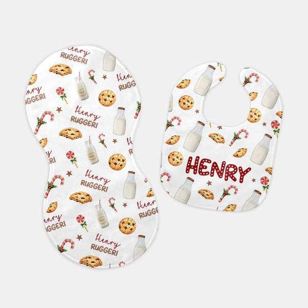 Sweet Cookie Personalized Bib and Burp Cloth Set