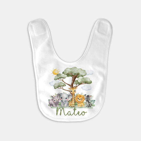 Safari Animal Personalized Bib