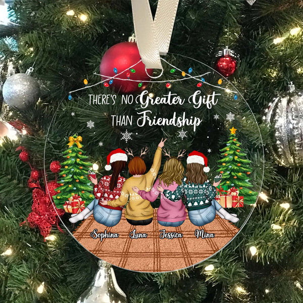 Personalized Friendship Ornament, Christmas Gift For Besties, Custom Friends Ornament