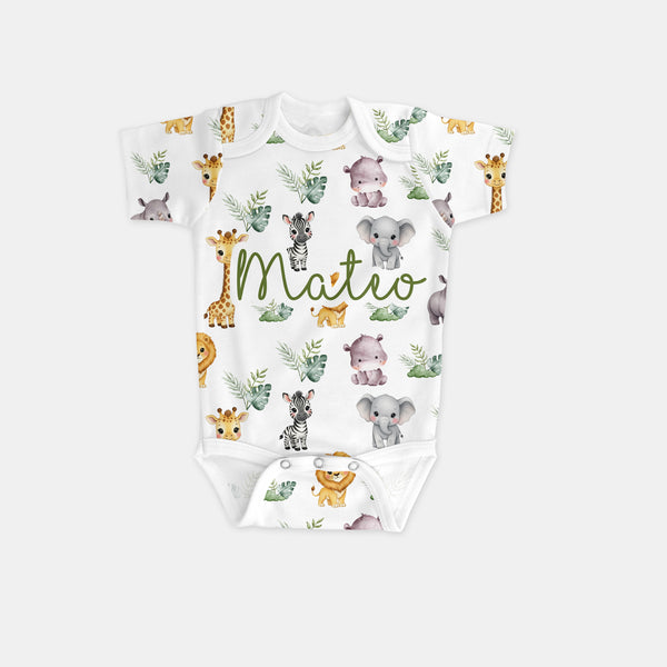 Safari Animal Personalized Graphic Bodysuit