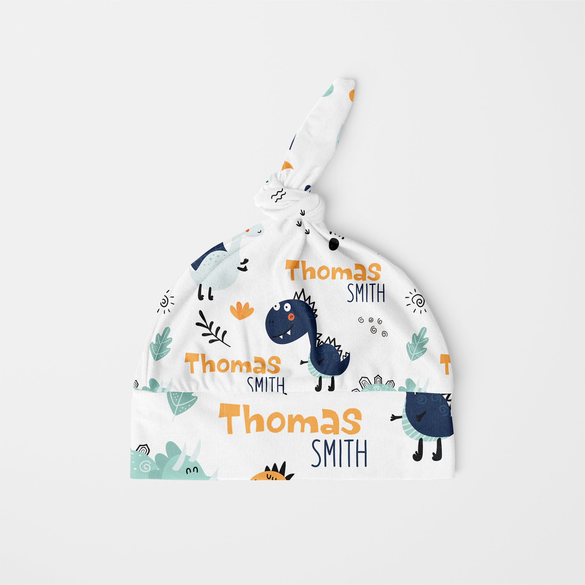 Cute Dinosaur Personalized Knotted Beanie