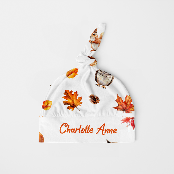 Fall Cottage Personalized Knotted Beanie