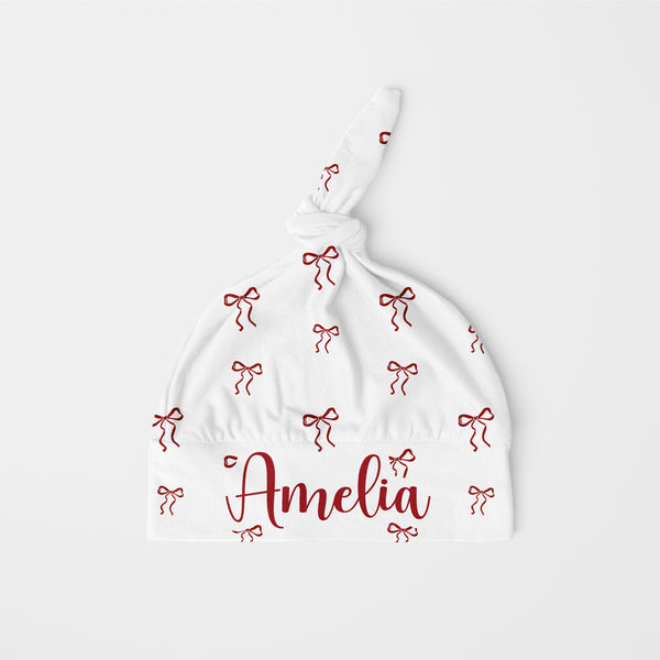 Coquette Ribbon Personalized Knotted Hat