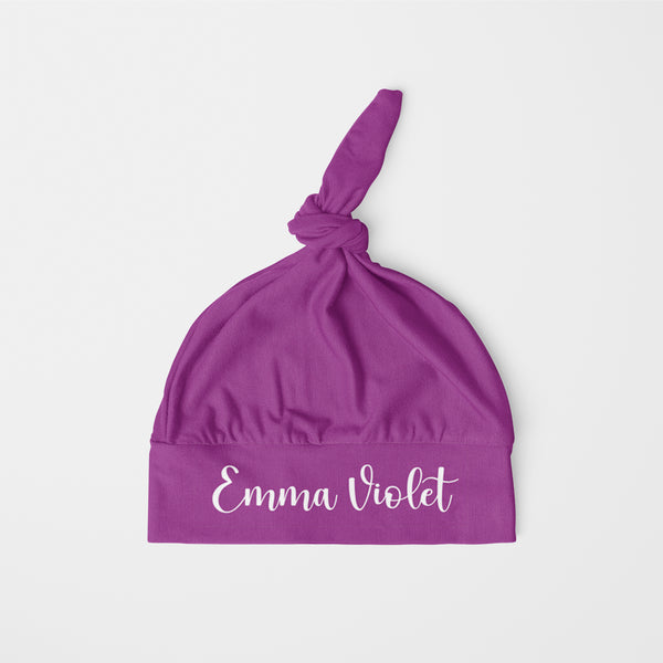 Purple Lilys Personalized Knotted Hat