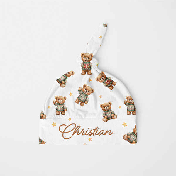 Cozy Bear Personalized Knotted Hat