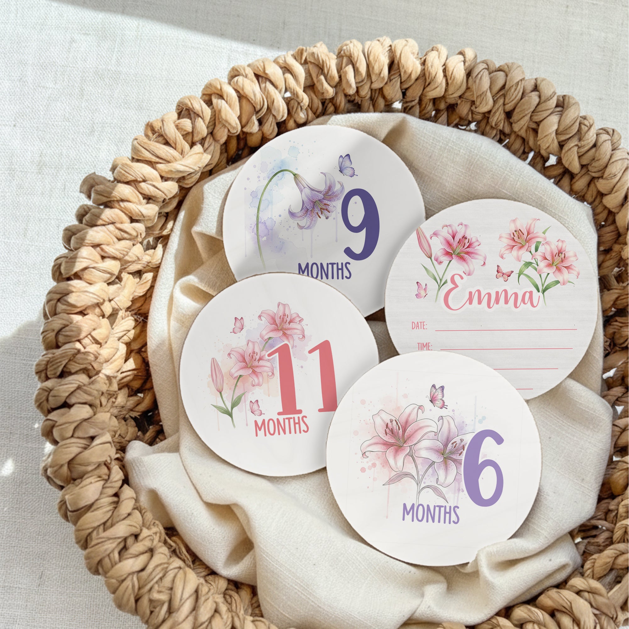 Lilys Milestone Tracker Wood Signs