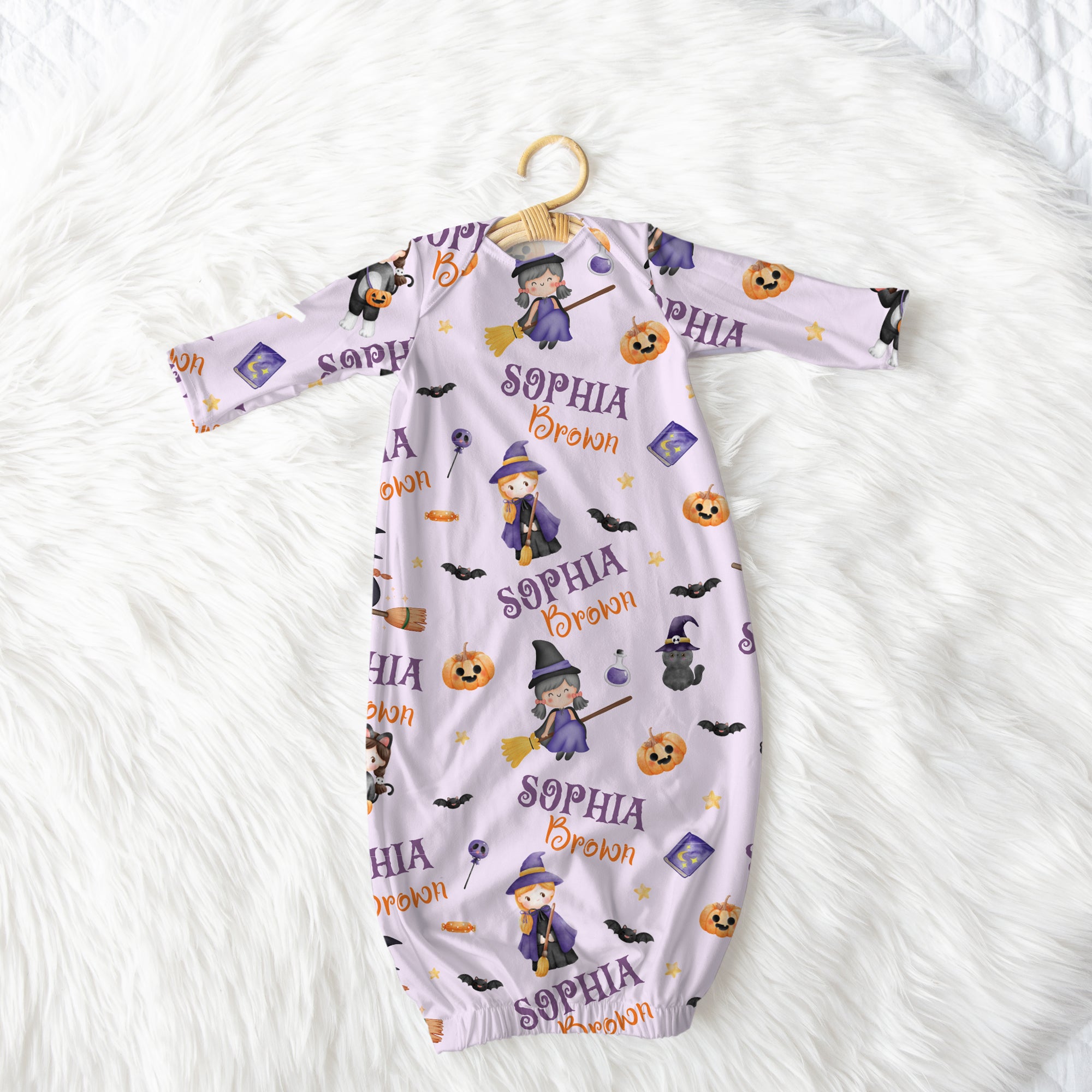 Dress-up Girl Personalized Newborn Sleep Gown