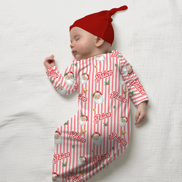 Santa Baby Personalized Newborn Sleep Gown