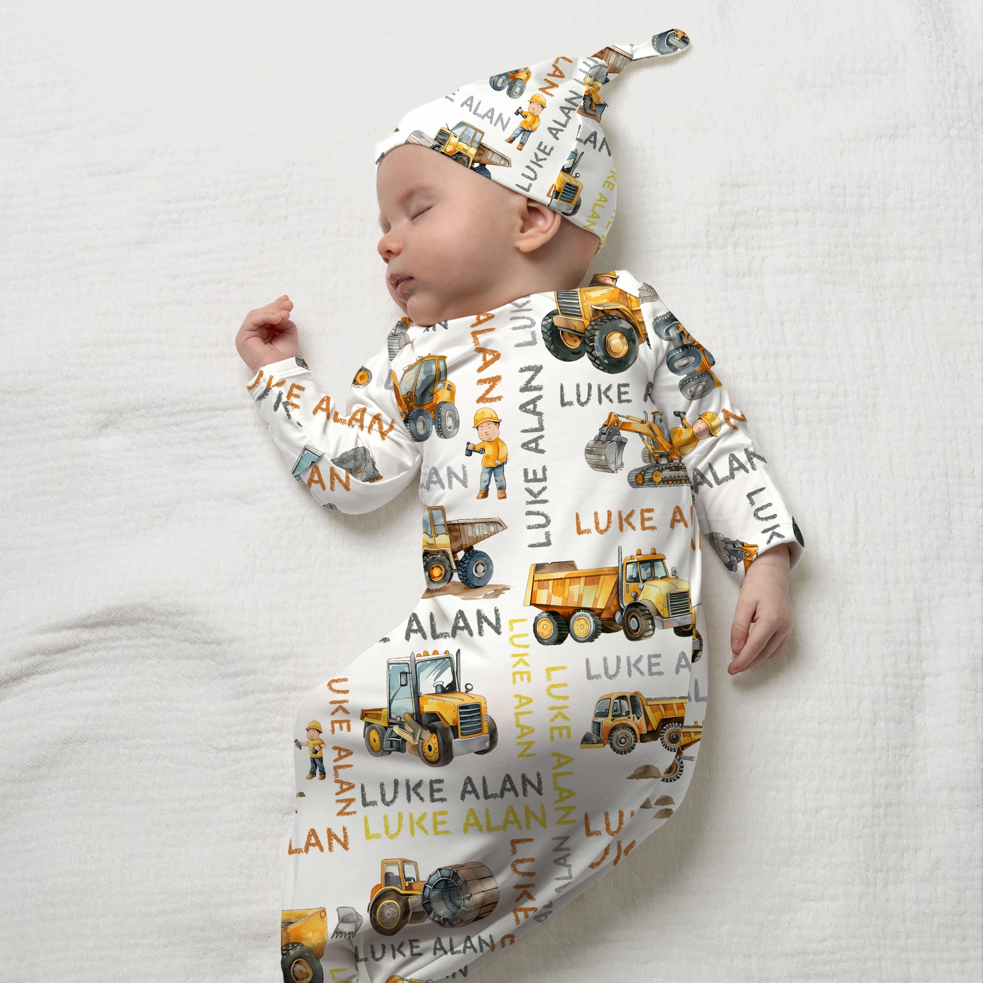 Truck Personalized Newborn Sleep Gown