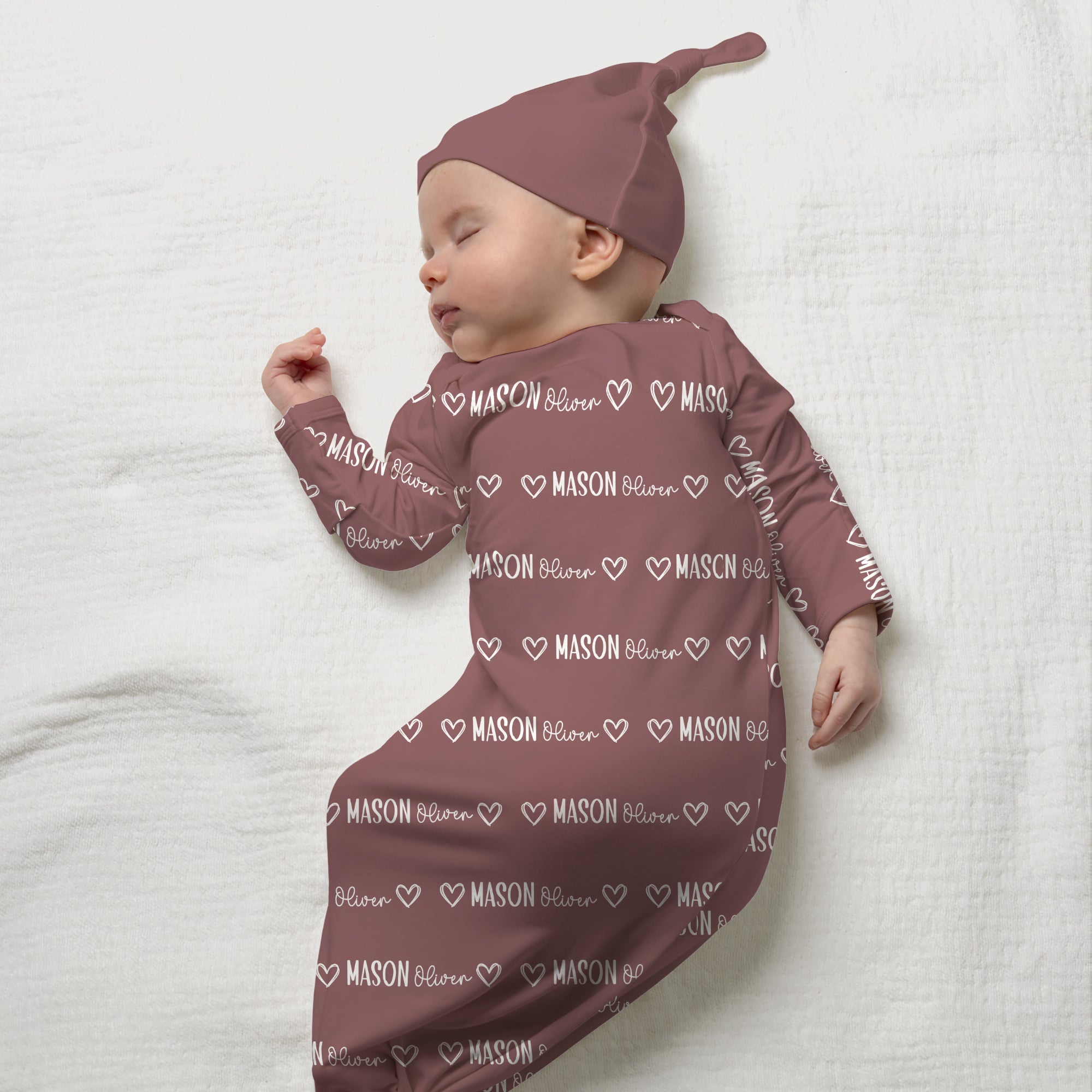 Mono Name Personalized Newborn Sleep Gown