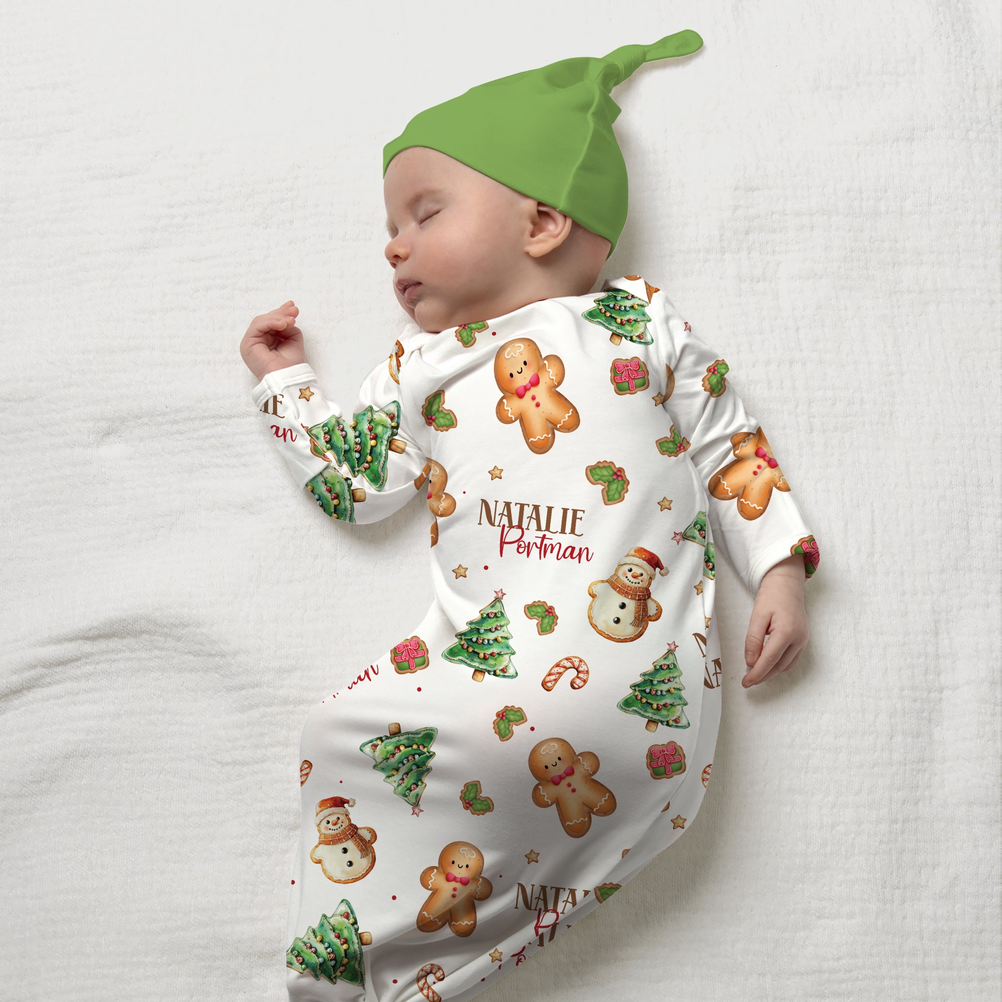 Gingerbread Personalized Newborn Sleep Gown