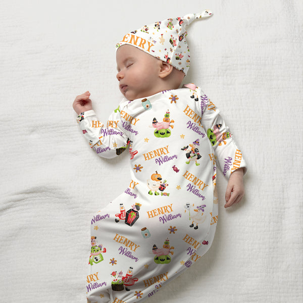 Goose in Booland Personalized Newborn Sleep Gown