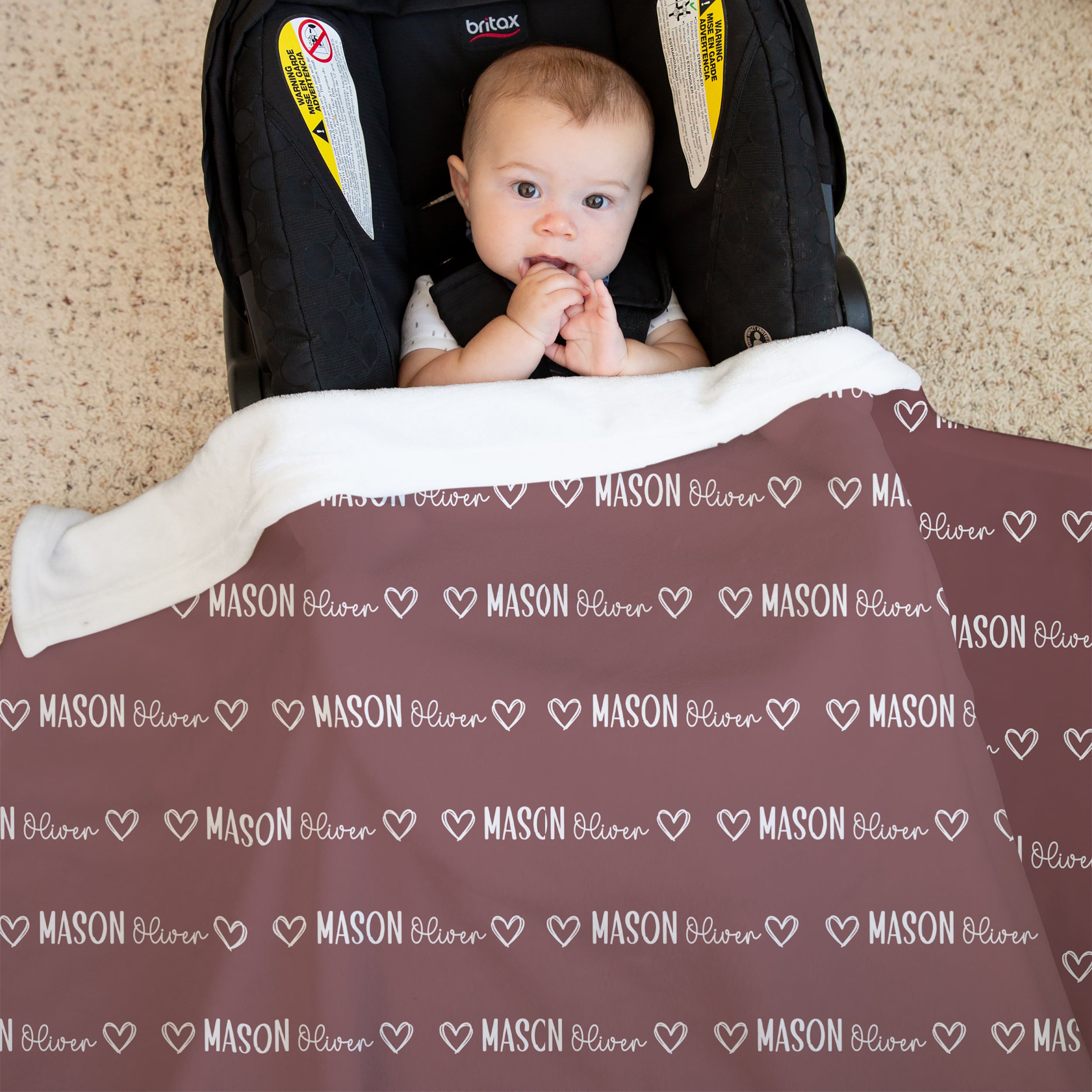 Mono Name Personalized Minky Blanket