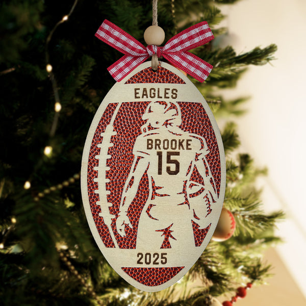 Rugby Daddy Personalized Wood Ornament