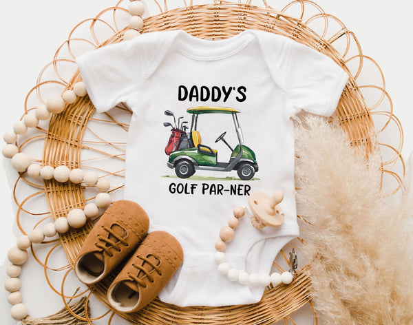 Daddy's Golf Buddy Onesie, Daddy's Golf Par-ner Bodysuit, Baby Shower Gift