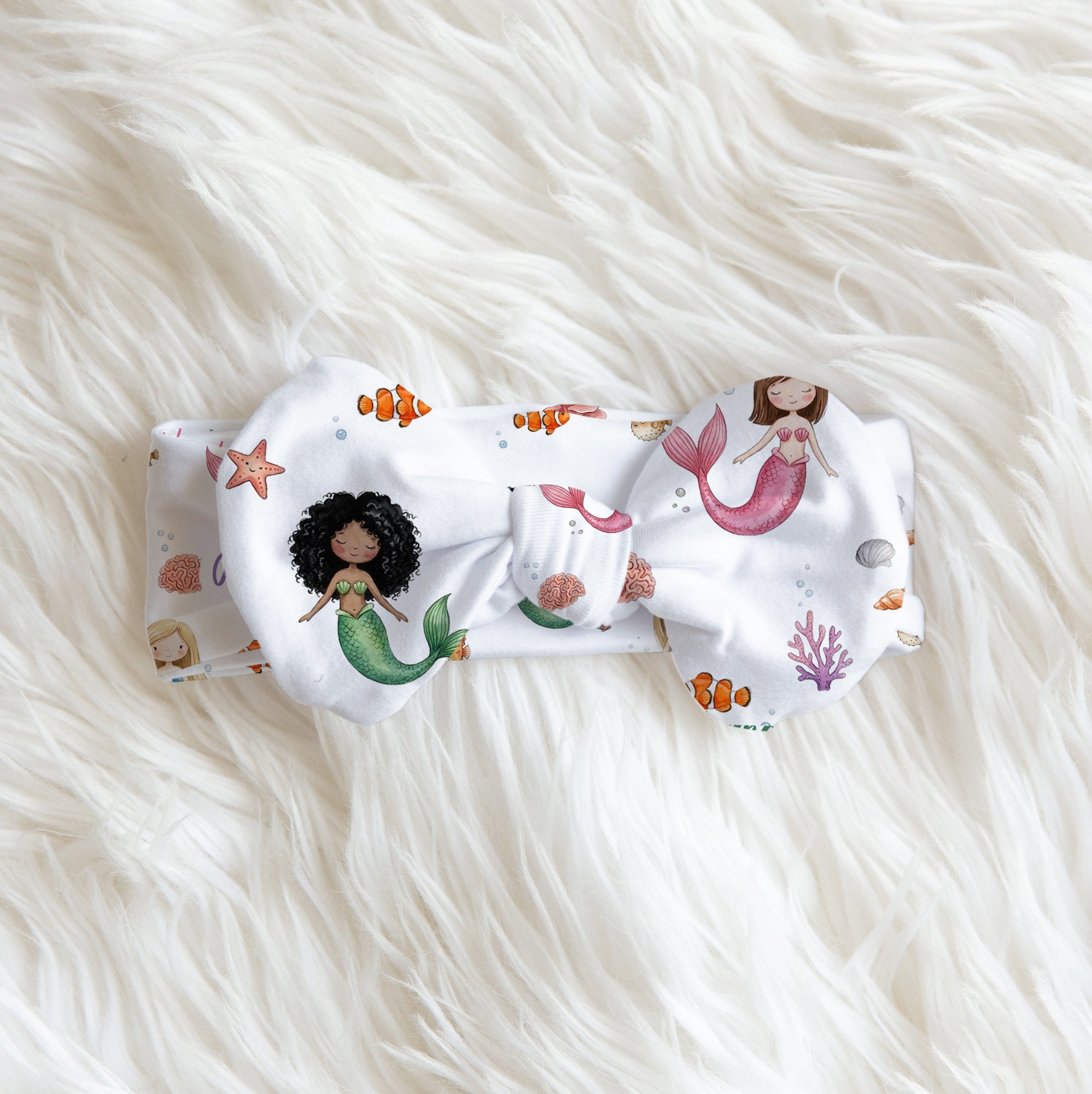 Little Mermaid Personalized Bow Headband