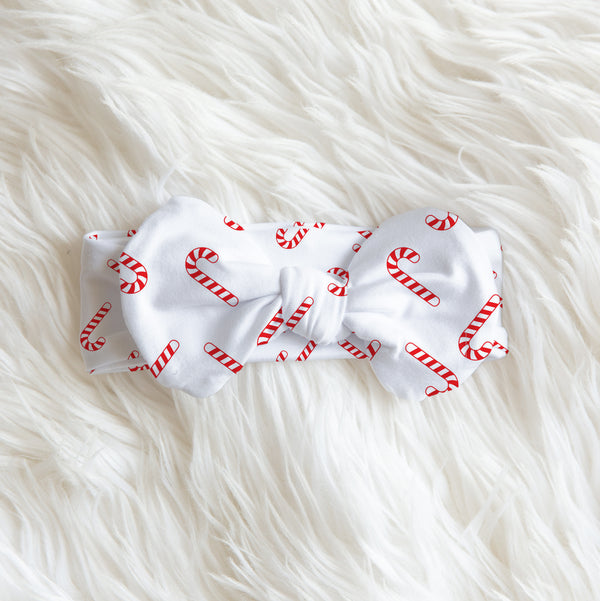 Candy Cane Personalized Bow Headband