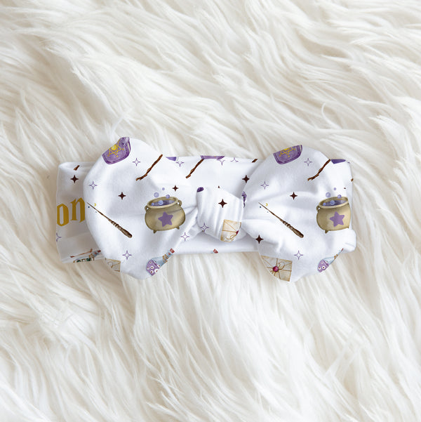 Wizard School Personalized Bow Headband