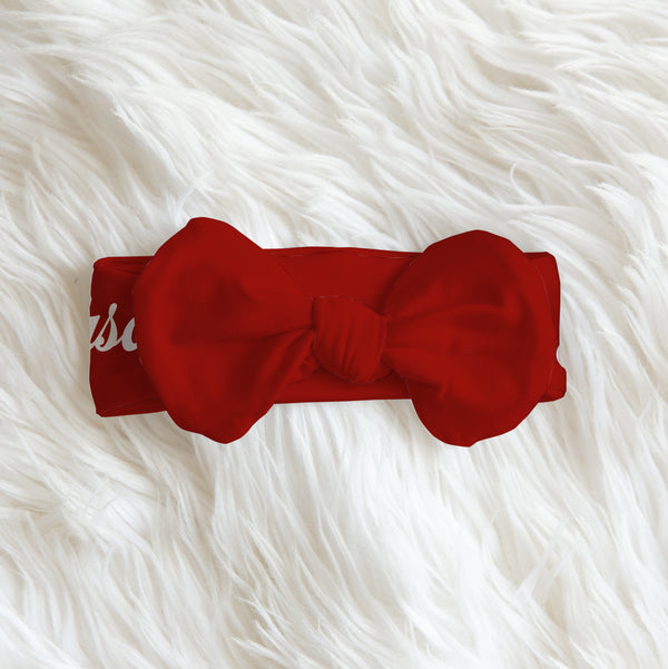 Santa Baby Personalized Bow Headband