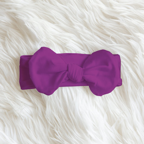 Purple Lilys Personalized Bow Headband