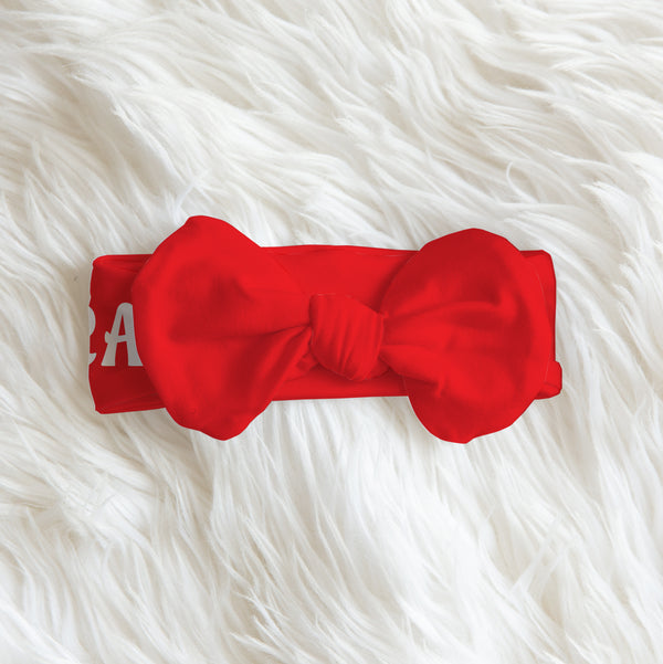 Candy Cane Personalized Bow Headband