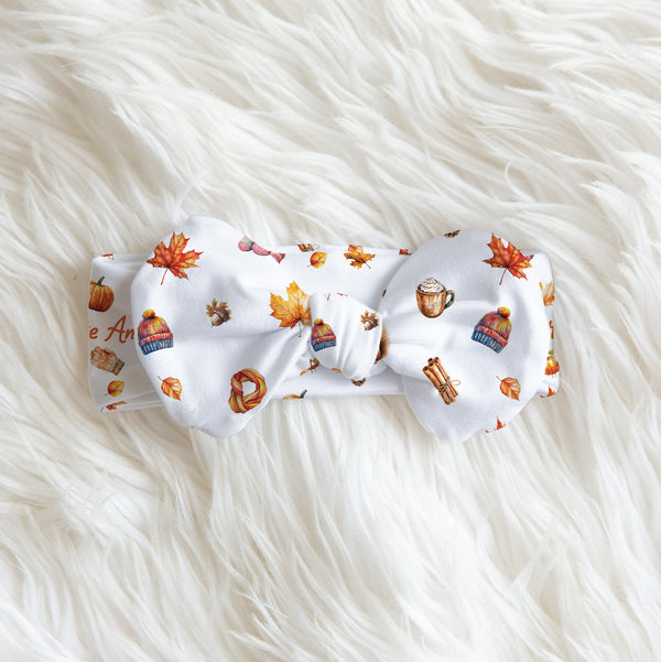 Fall Cottage Personalized Bow Headband