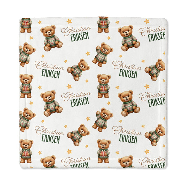 Cozy Bear Personalized Lovey Blanket